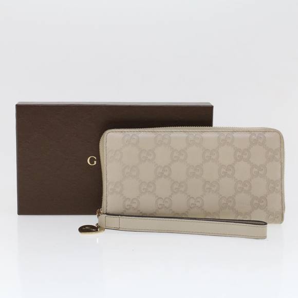 GUCCI GG Canvas ssima Long Wallet White 245914 Auth am4402 - Picture 12 of 16